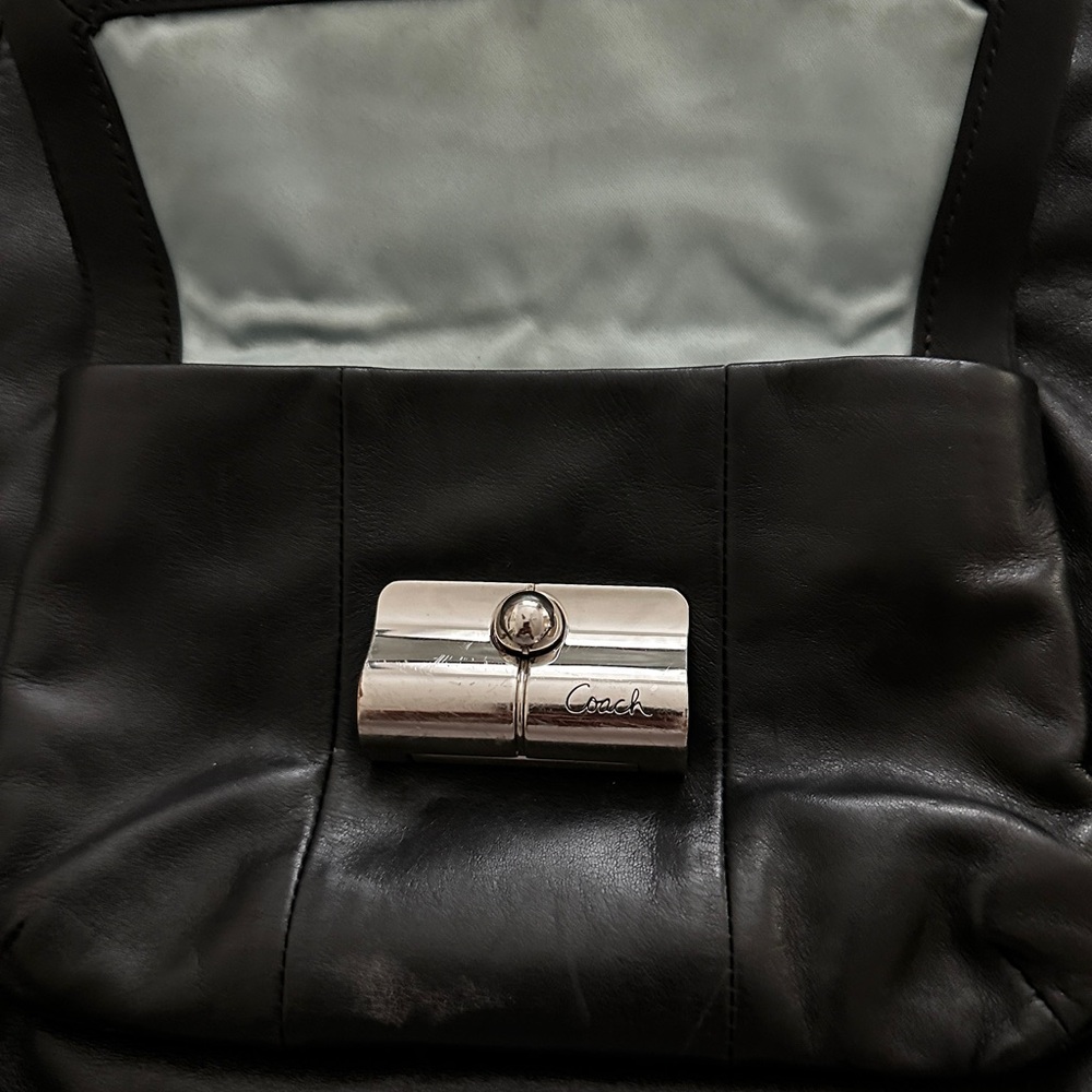 Black Leather Coach Bag - Picture 4 of 10